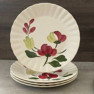 Vintage Blue Ridge Southern Potteries Chatham Dinner Plates 9.5" Set of Four USA